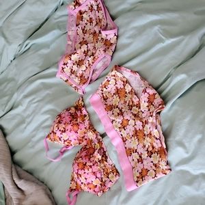 VS Pink Bra and Panties Set